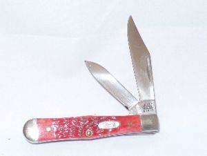 Case Knives 64700 Coke Bottle Polished Blade w/ Red Jigged Bone Handles -  Tactical Elements Inc